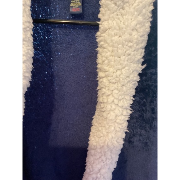 U.S. Polo Assn. Plush Robe Sherpa Collar Belted Pockets Loungewear L/G - Picture 7 of 10